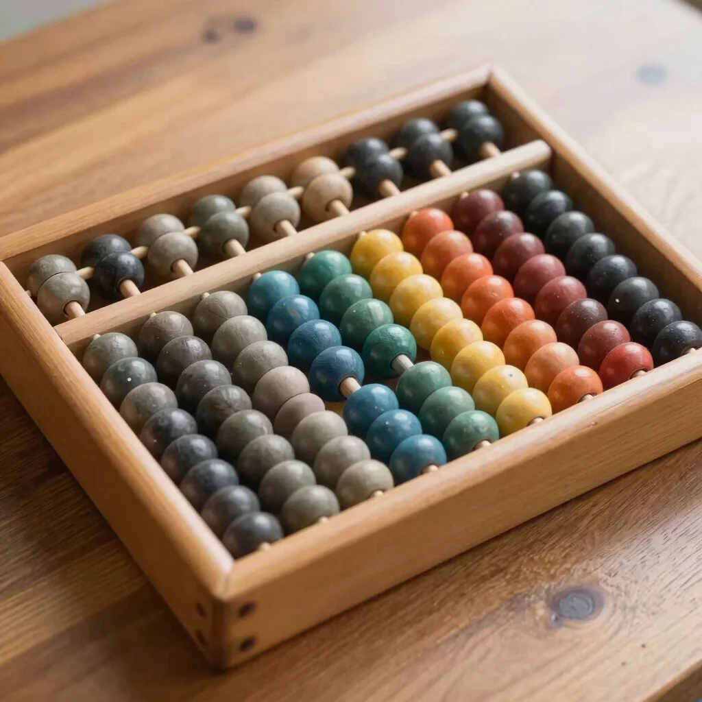 Natural Wood Rainbow Abacus